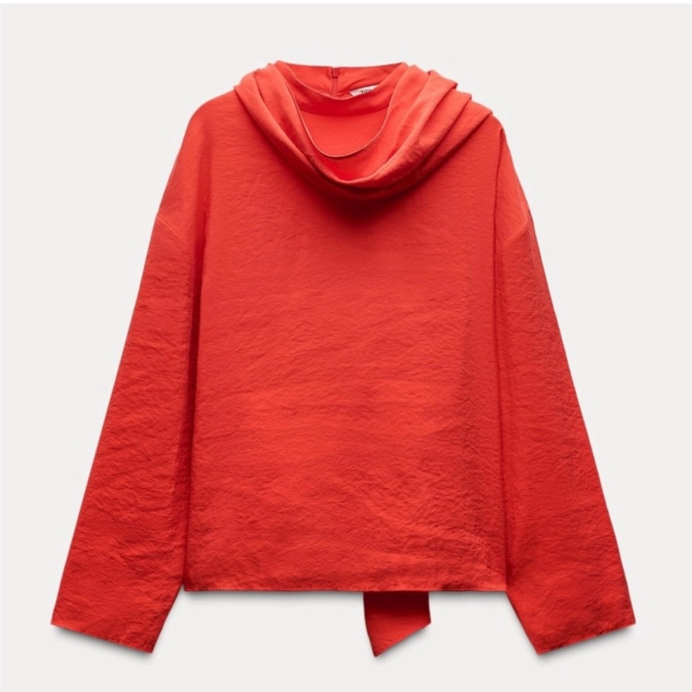 Zara ZW Collection XL NWT Vibrant Red Blouse.